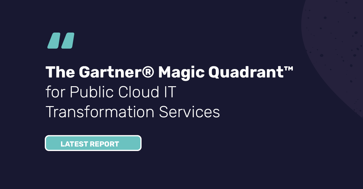 Nordcloud feature in The Gartner® Magic Quadrant™ for Public Cloud IT Transformation Services